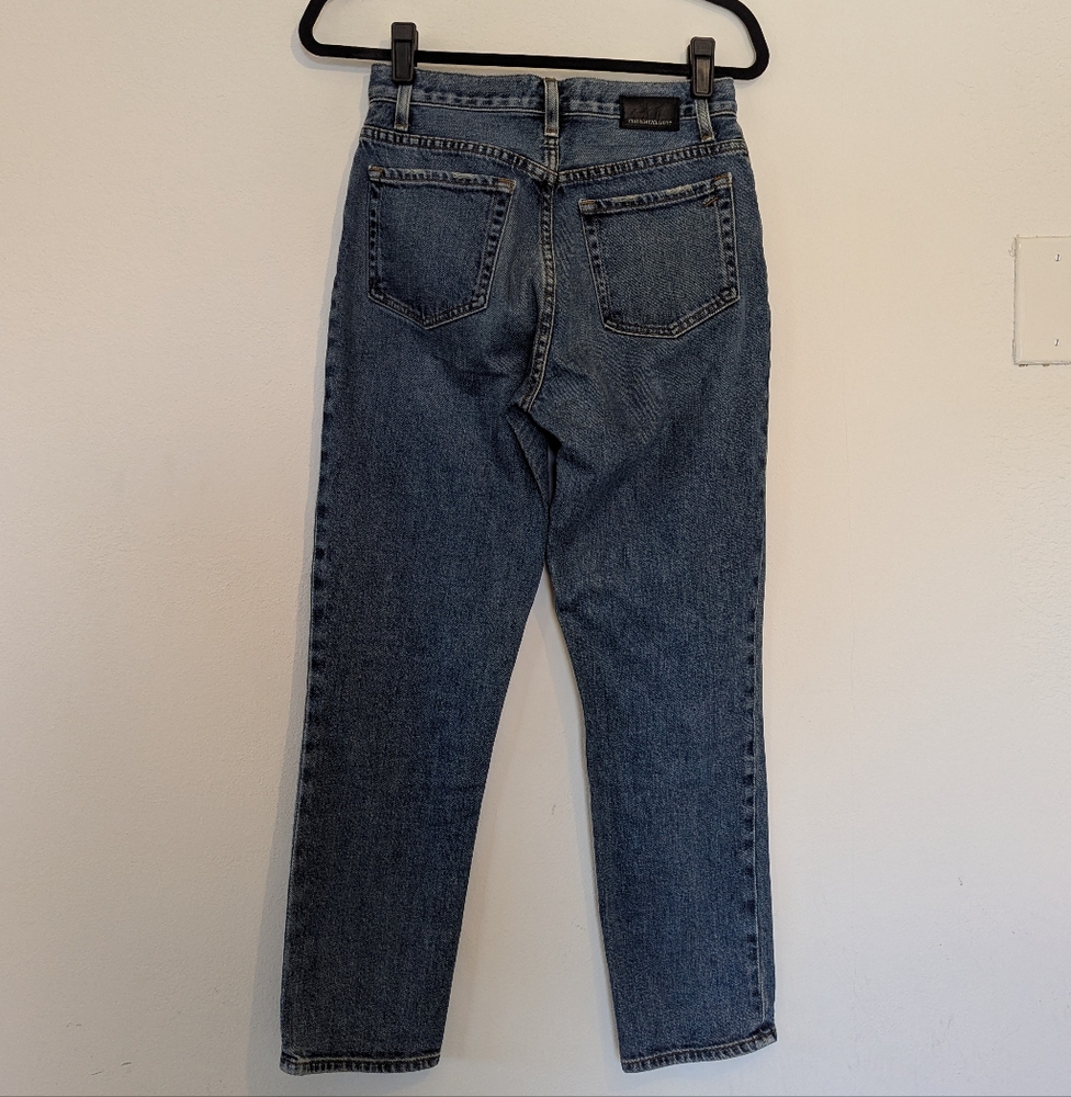 Current/Elliott Blue Straight Leg Jeans Size 25 - Picture 5 of 10